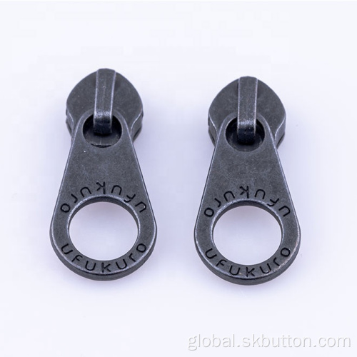 Custom Zipper engraved logo ring zipper pull Factory